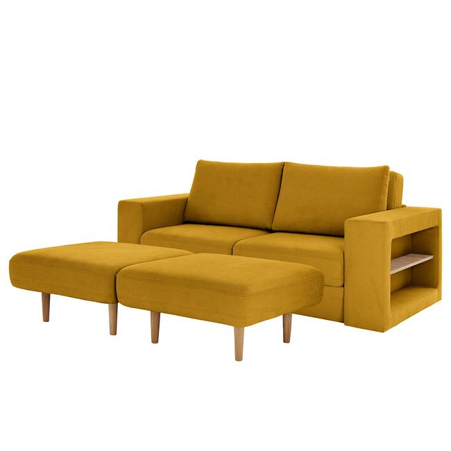 Sofa Looks V-2 2-Sitzer Gelb Microfaser Marta 212cm Modern