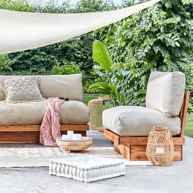 Loungesessel 76 x 68 x 66cm Braun/Braun