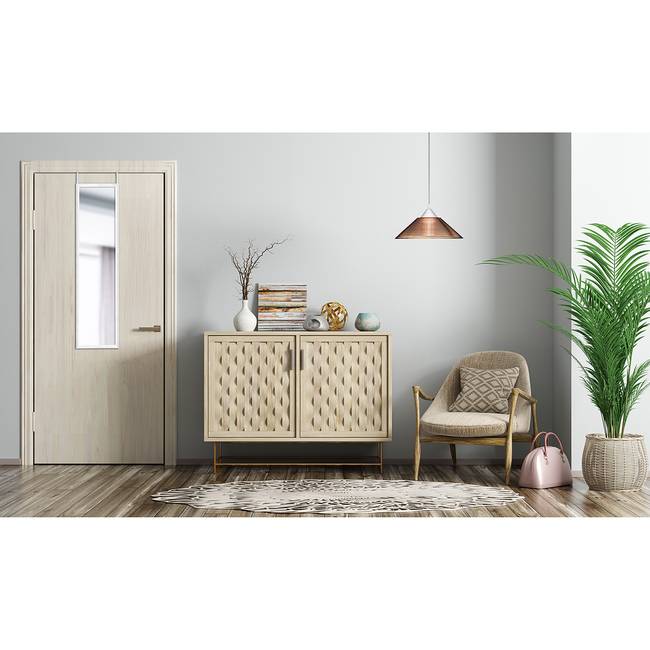 Türspiegel Rejsby 30 x 120 x 2cm Weiß/Weiß Kunststoff 30 x 120 x 2cm