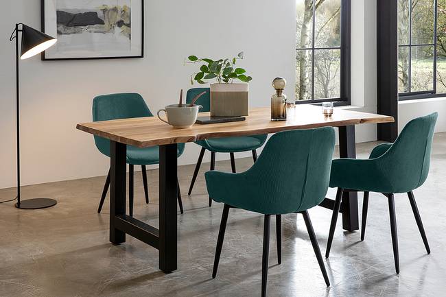 Armlehnstuhl Morgedal 2er-Set 64 x 86 x 59cm Grün/Türkisgrün