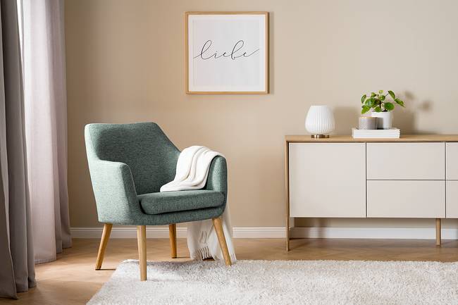 Loungesessel Grün/Dunkelgrün Webstoff Stefka 66 x 80 x 68cm