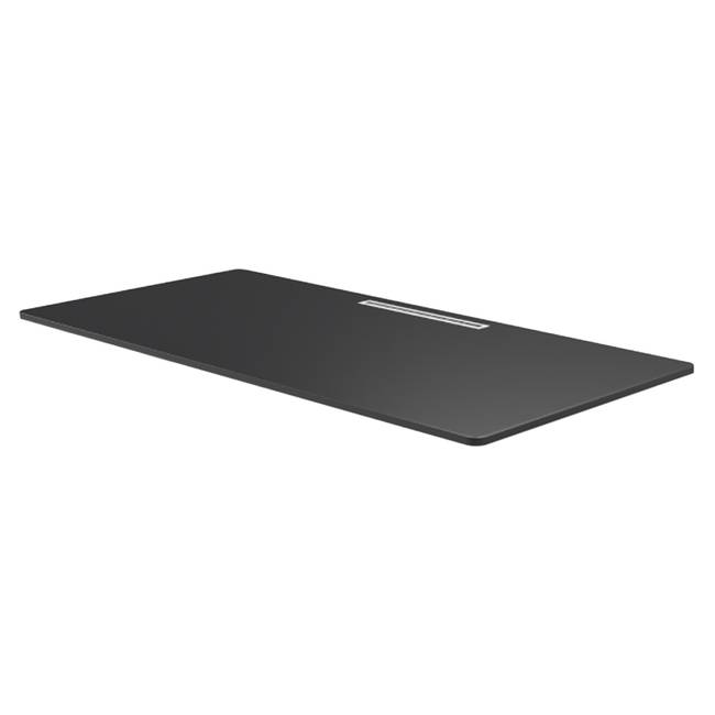 Schreibtischplatte Warnes 120cm Schwarz/Schwarz