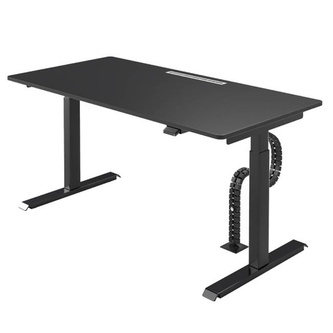Schreibtisch Warnes 140cm Schwarz/Schwarz