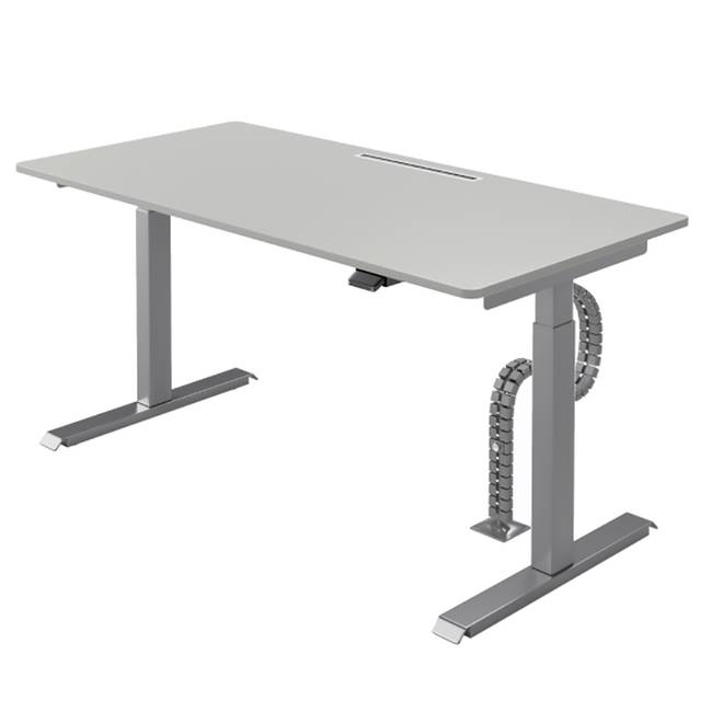 Schreibtisch Warnes 160cm Grau/Silber
