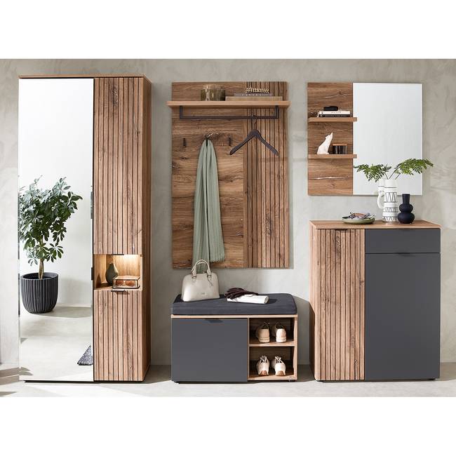 Garderobenbank I 82 x 51 x 38cm Braun/Braun