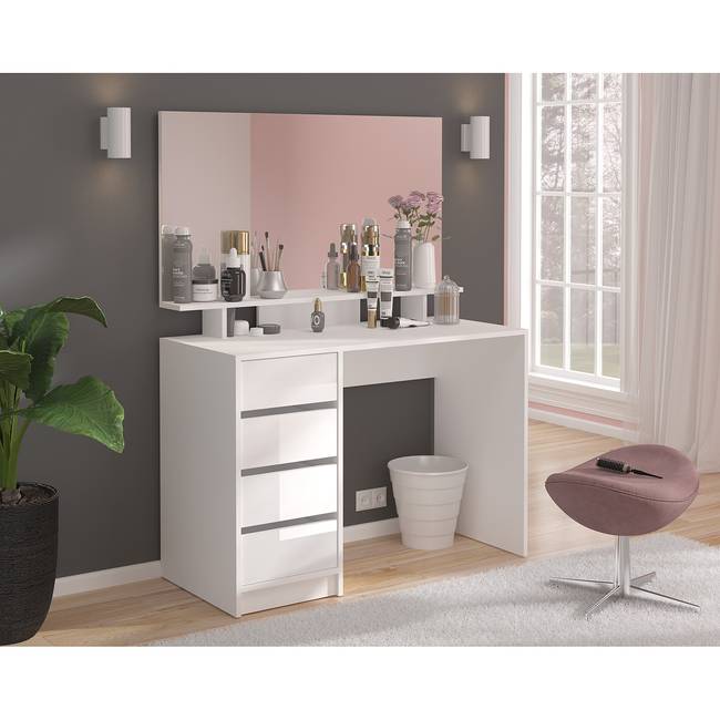 Aufsatzspiegel Pemberton 110 x 70 x 13cm Weiß Front: Spiegelglas Korpus: Spanplatte, melaminbeschichtet 110 x 70 x 13cm