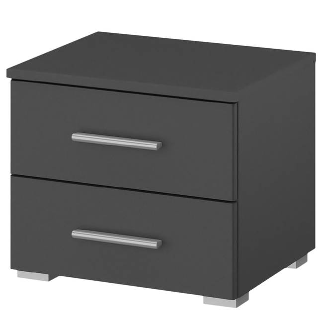 Nachtkommode I 36cm Grau/Graumetallic