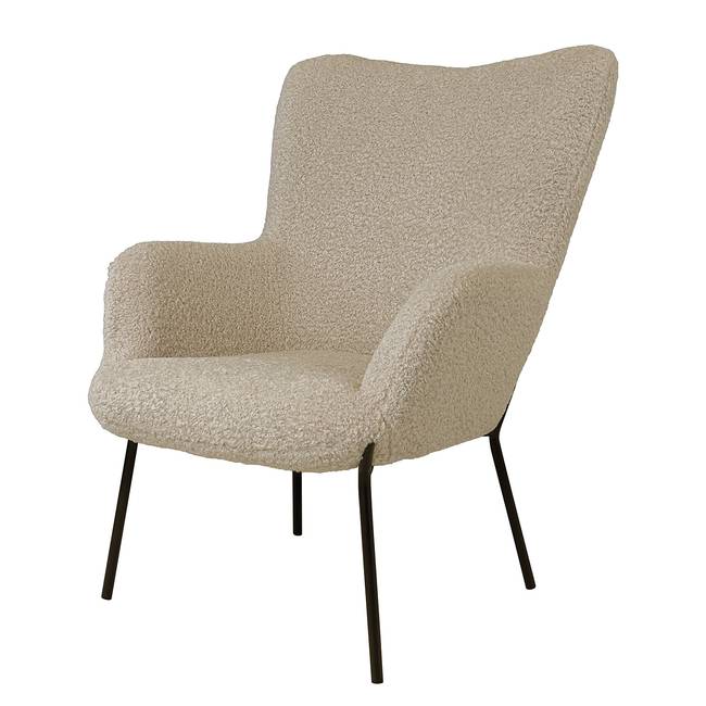 Loungesessel Glasgow Braun/Grau/Braun Strukturstoff 70 x 98 x 79cm