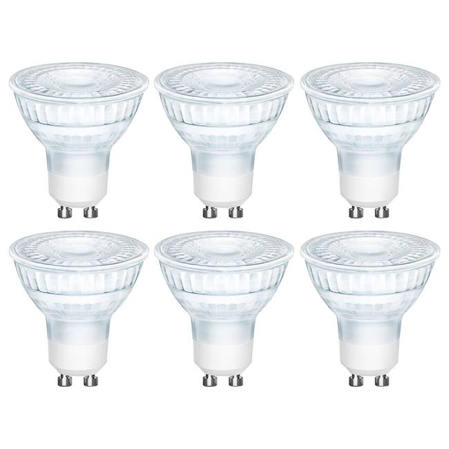 Leuchtmittel GU10 II 6er-Set Ø 0cm Durchsichtig