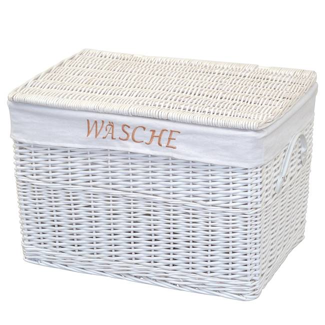 Wäschekorb Lamington 60 x 41 x 42cm Weiß
