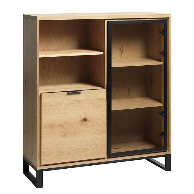 Vitrinenschrank Parrera 123 x 139cm Braun