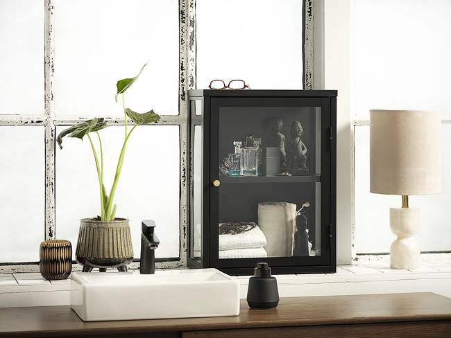 Vitrinenschrank Talavan 45 x 60cm Schwarz