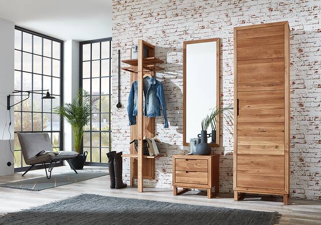 Massive Garderobenbank Verwood 50 cm 50 x 50 x 38cm Braun
