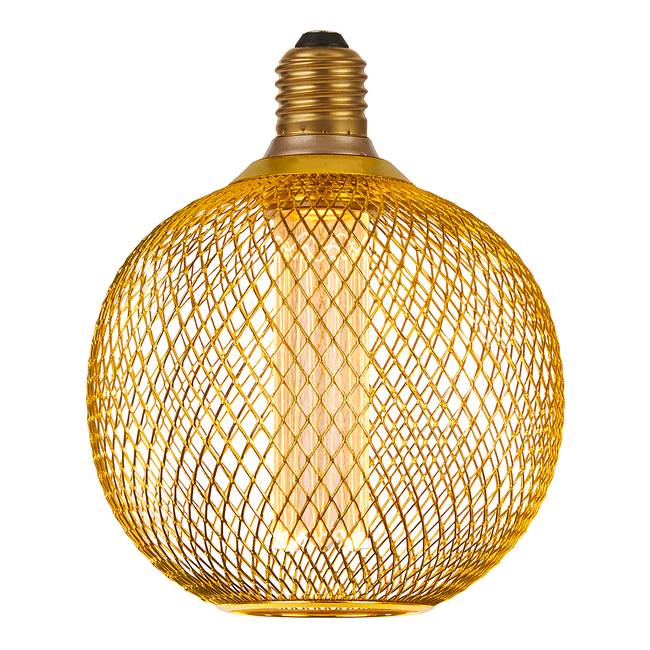 LED-Leuchtmitte Lorient Rund 12 x 15 x 12cm Gold/Gold