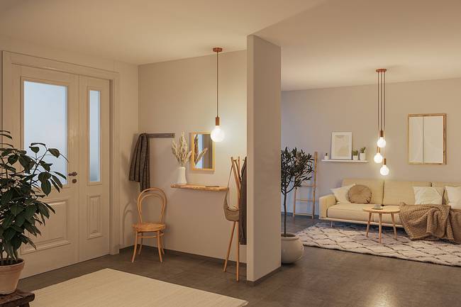 LED-Leuchtmittel White Lampion Typ A 13 x 18 x 13cm Weiß/Weiß