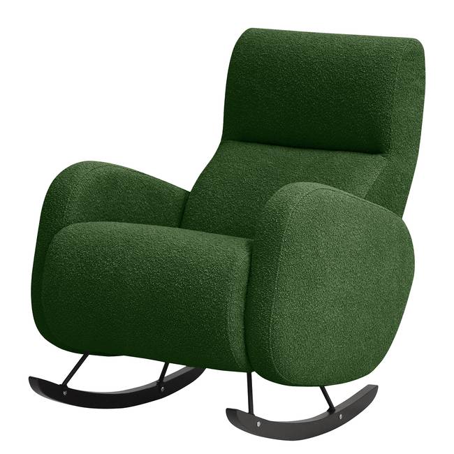 Schaukelsessel Vains Grün Bouclé Stoff Basima 78 x 104 x 93cm