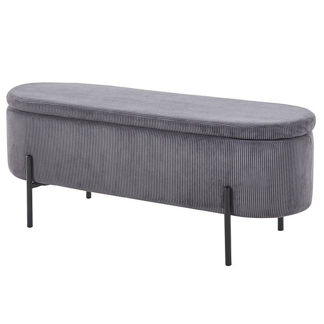 Bettbank Vorpa 110 x 44 x 40cm Grau/Grau