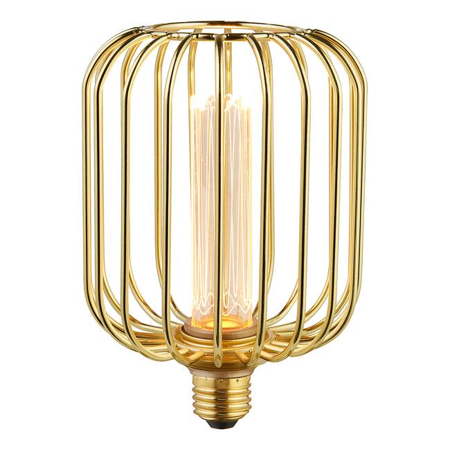 LED-Leuchtmittel Drum 10 x 17 x 10cm Gold/Gold