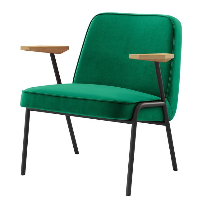 Loungesessel Camaces Grün Samt Velina 62 x 68 x 62cm