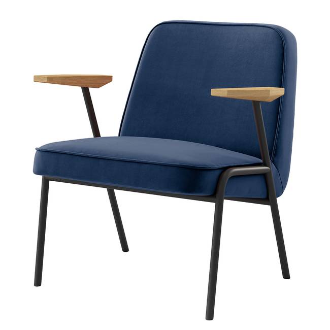 Loungesessel Camaces Blau Samt Velina 62 x 68 x 62cm