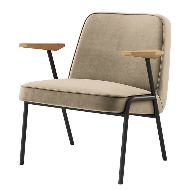 Loungesessel Camaces Braun Samt Velina 62 x 68 x 62cm