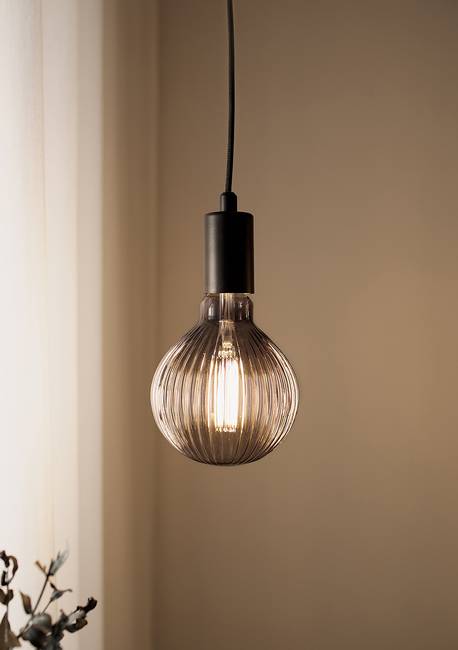 Leuchtmittel Lines Ø 12cm Schwarz/Schwarz