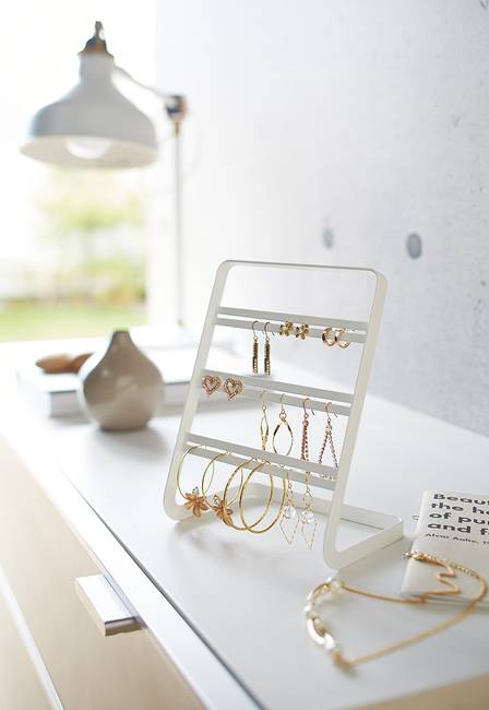 Schmuckständer Earring 15 x 20 x 10cm Weiß/Weiß