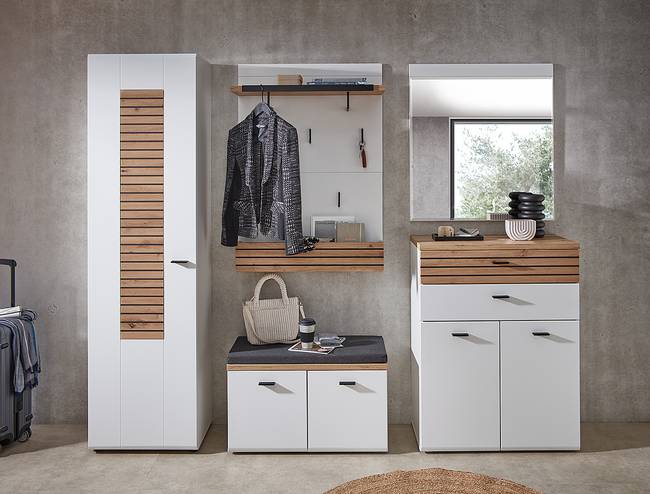 Spiegel 80 x 87 x 2cm Weiß MDF Mitteldichte Holzfaserplatte , foliert 80 x 87 x 2cm