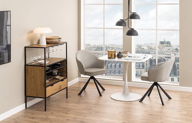 Esstisch quadratisch 90 x 75 x 90cm Weiß