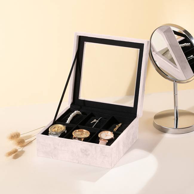 Schmuckkasten Blasen 18 x 7 x 18cm Pink/Babyrosa