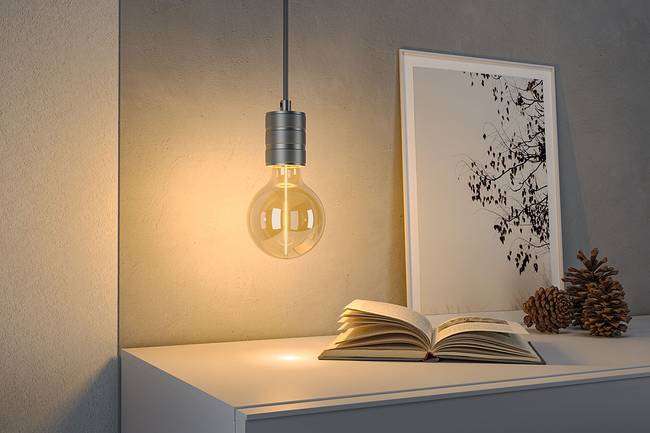 LED-Leuchtmittel Floating Shine G95 10 x 14 x 10cm Gold/Gold