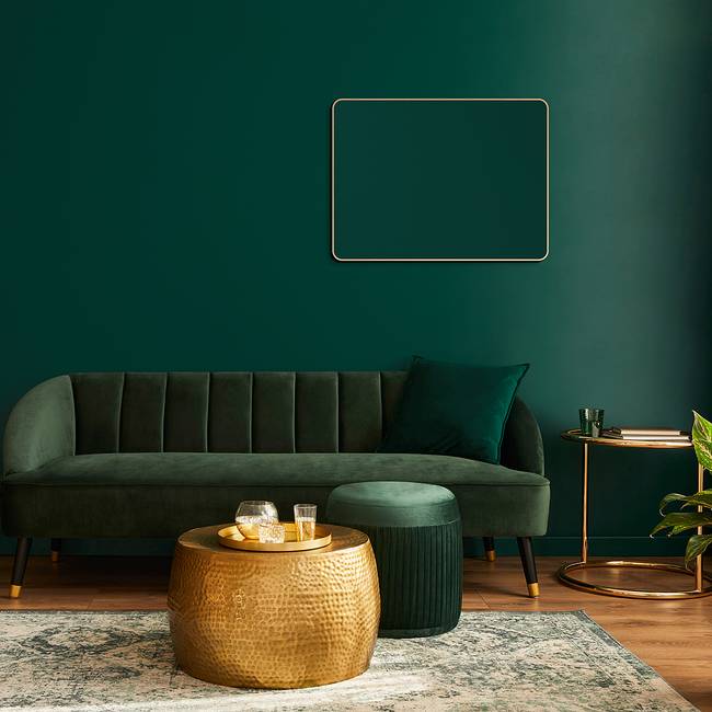 Wandspiegel Picasso 60 x 80 x 3cm Gold/Gold Spiegelglas / Aluminium, gebürstet 60 x 80 x 3cm