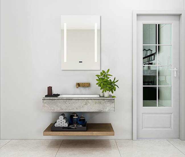 Beleuchteter Spiegel Kurturi 57 x 77 x 6cm Durchsichtig Glasart: Spiegelglas Material: Glas 57 x 77 x 6cm