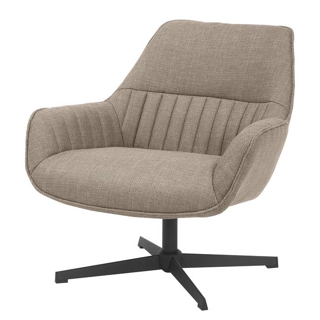 Loungesessel TSOUL Grau/Grau Webstoff 77 x 81 x 83cm