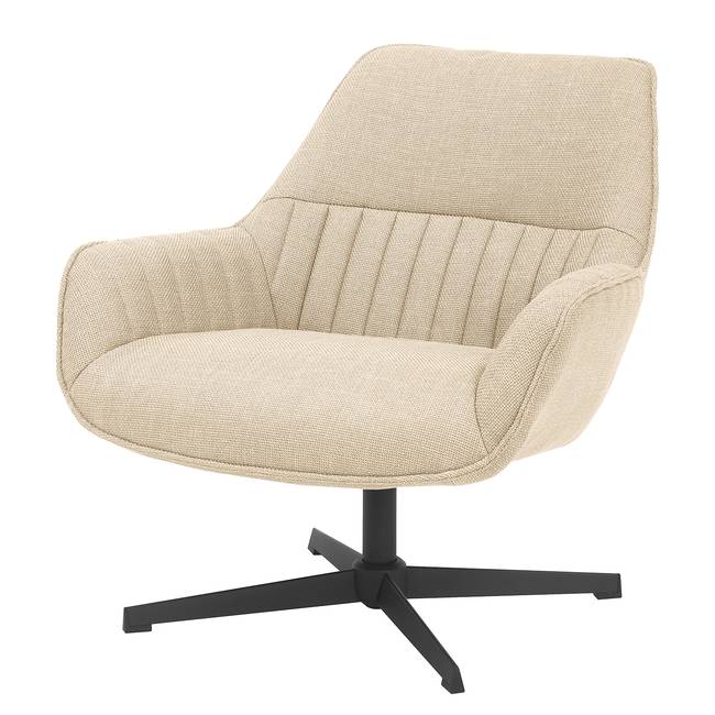 Loungesessel TSOUL Beige/Beige Webstoff 77 x 81 x 83cm