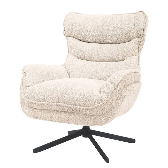 Loungesessel Beige/Beige Bouclé 80 x 91 x 95cm