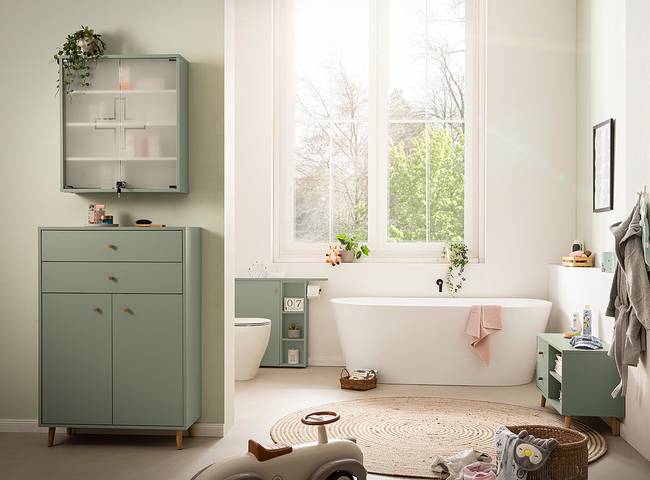 Garderobenbank Bjarne 79 x 47 x 33cm Grün/Pistaziengrün