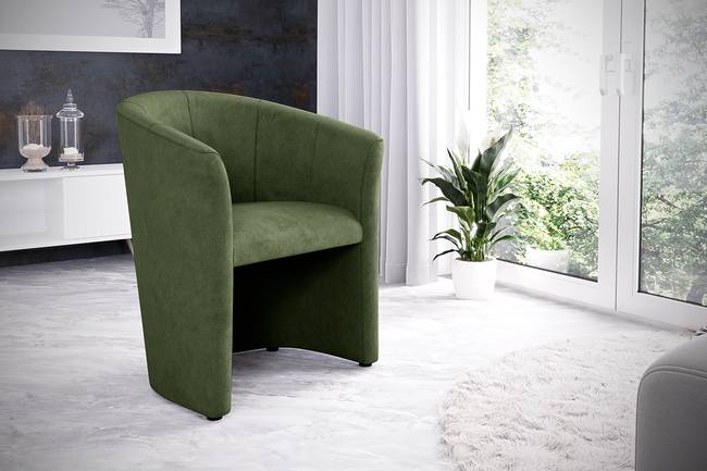 Cocktailsessel Sinclair Grün Microfaser Enza 66 x 75 x 56cm