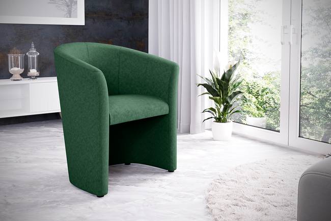 Cocktailsessel Sinclair Grün Cordstoff Onika 66 x 75 x 56cm