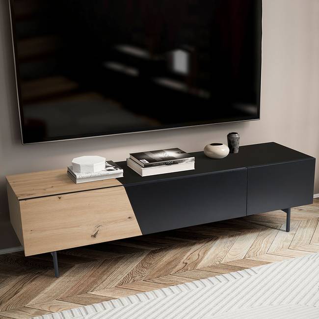 TV-Lowboard Nyiyar Spanplatte, foliert Braun 150 x 40 x 40cm