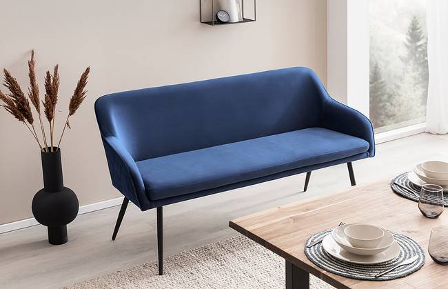 Küchensofa Faem 160 x 85 x 61cm Blau/Blau