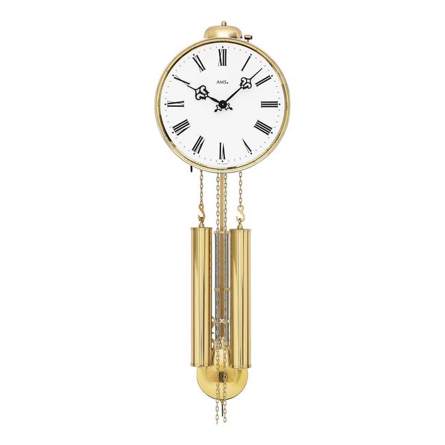 Wanduhr Plumo Metallreif 20 x 20 x 10cm Gold/Weiß