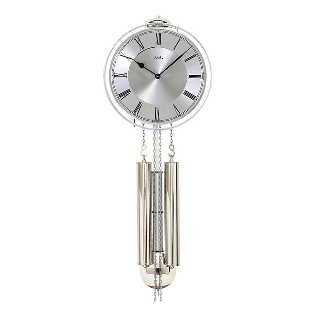 Wanduhr Porma Metallreif 22 x 22 x 10cm Silber/Silber