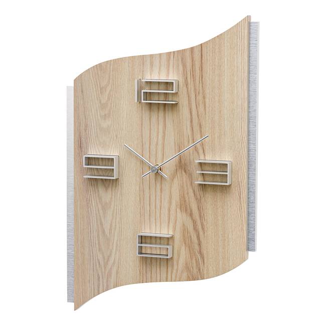 Wanduhr Irupi Holzgehäuse 27 x 40 x 4cm Multicolor/Beige