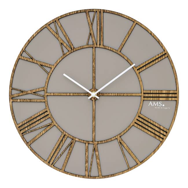 Wanduhr Cipa Gelaserte Holzzahlen 40 x 40 x 4cm Multicolor/Multicolor