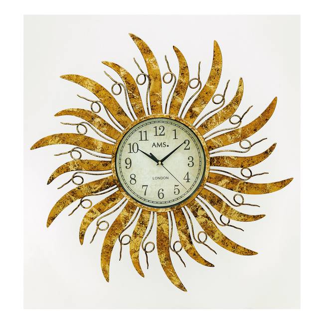 Wanduhr Ermo Metallgehäuse 70 x 70 x 5cm Multicolor/Messing