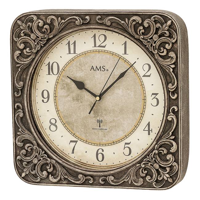 Funk-Wanduhr Tebos Kunstoffgehäuse 33 x 33 x 6cm Multicolor/Antikbeige