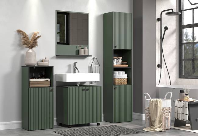 Spiegel Bliss 60cm Grün/Dunkelgrün Spanplatte, melaminbeschichtet 60cm