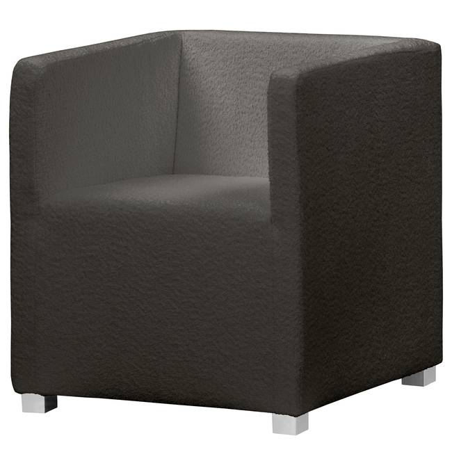 Cocktailsessel Schwarz Bouclé Stoff Abby 64 x 70 x 64cm