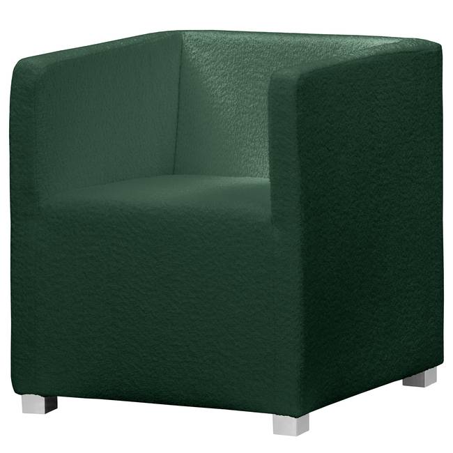 Cocktailsessel Grün Bouclé Stoff Abby 64 x 70 x 64cm